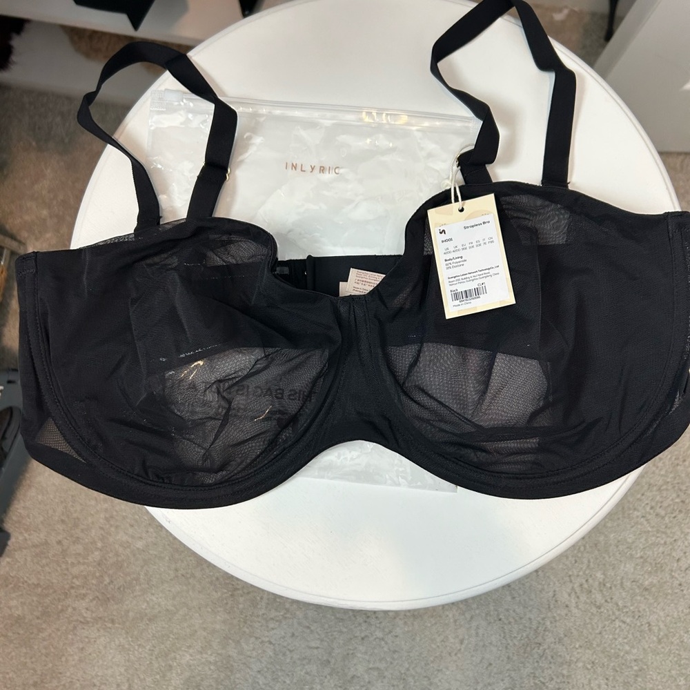 NWT INLYRIC Black Sheer Bra
